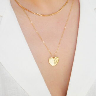 Collier femme pendentif coeur