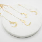 Collier femme pendentif lettre arabe Fa F Ba B Zin Z Ghain