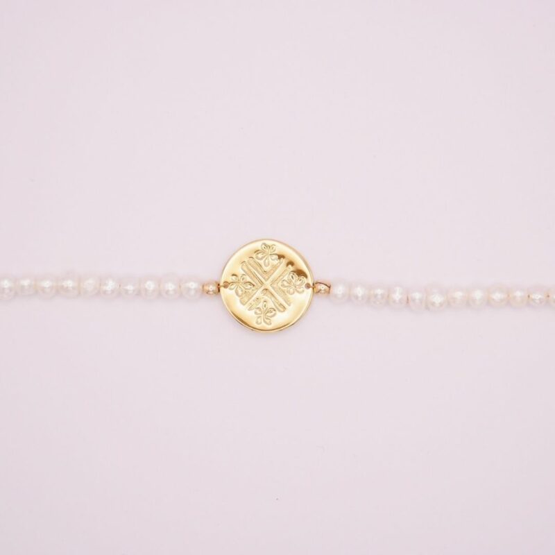 Bracelet perle de culture pièce tatouage berbère Bracelet perle de culture pièce tatouage berbère