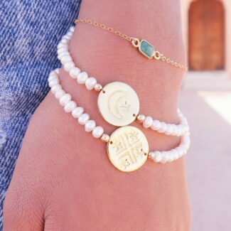Bracelet perles porté