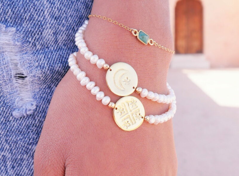 Bracelet perles porté