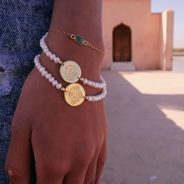 Bracelet Marocain Berbère Perles Deena Bazaar Bracelet Marocain Berbère en Perles Deena Bazaar