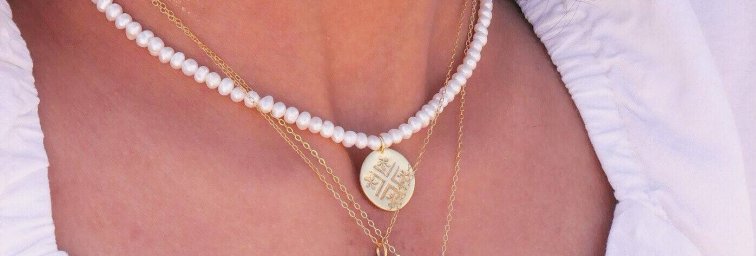 Collier femme médaille Lune étoile Berbère Tatoo – Plaqué Or 24K – Atelier Collection Bijoux lune étoile musulman